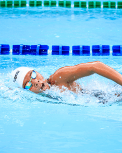 Athlete swimming