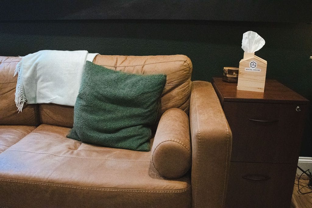 A view of a Social House Wellness counseling room.